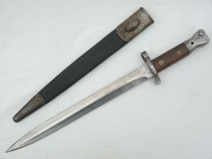 British Lee-Metford P1888 Mk2 bayonet, 1901 dated, 7 GOR stamped.