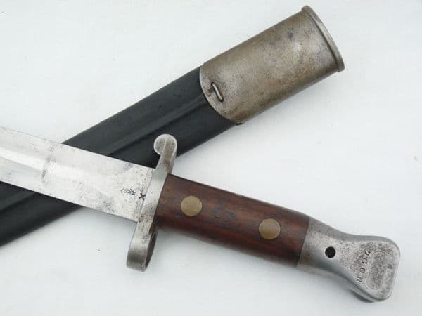 British Lee-Metford P1888 Mk2 bayonet, 1901 dated, 7 GOR stamped. **SOLD**
