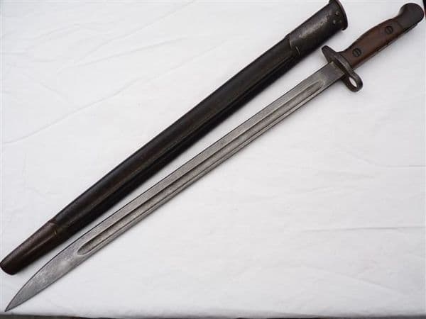 British made Chapman (J.A.C.)  Pattern 1907 bayonet and scabbard 1915 dated SOLD