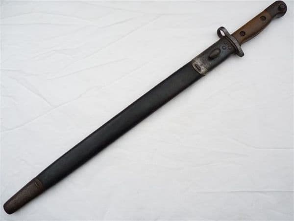 British made Chapman (J.A.C.)  Pattern 1907 bayonet and scabbard 1915 dated SOLD