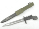 British no7 bayonet, scabbard and frog