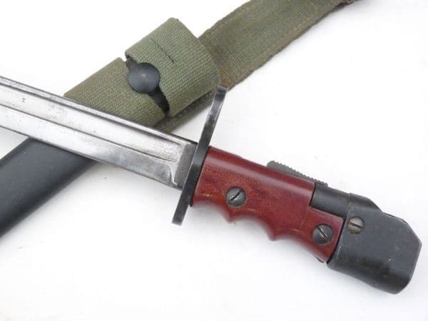 British no7 knife bayonet and scabbard, WW2 M/78 made **SOLD**