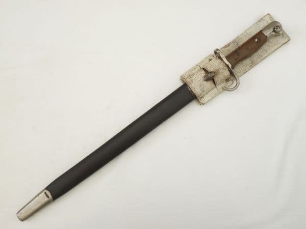 British Patt'07  Sanderson quillon parade bayonet, scabbard and frog, dated 1910 **SOLD**