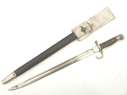 British Patt'07  Sanderson quillon parade bayonet, scabbard and frog, dated 1910 **SOLD**