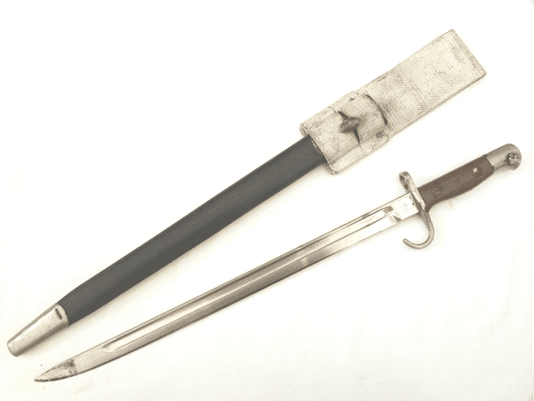 British Patt'07  Sanderson quillon parade bayonet, scabbard and frog, dated 1910 **SOLD**