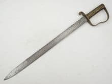 British Pattern 1856 sawback pioneers sword, 1892 dated, Mole made.