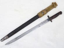 British Pattern 1907 bayonet and scabbard Remington made 1915 dated SOLD