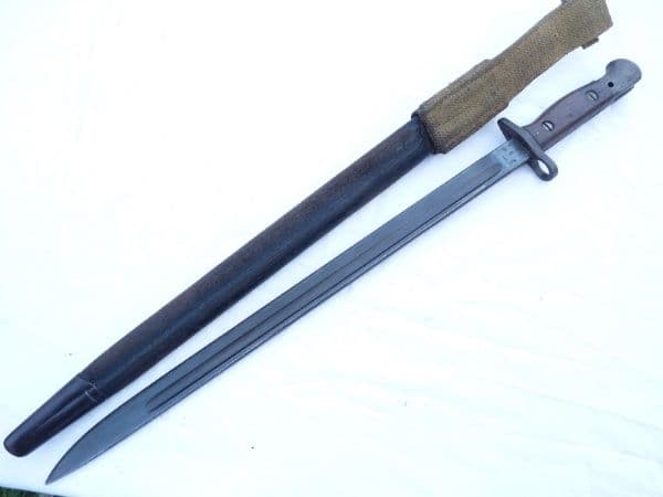 British Pattern 1907 bayonet Sandersons made 1915 dated with frog  **SOLD**