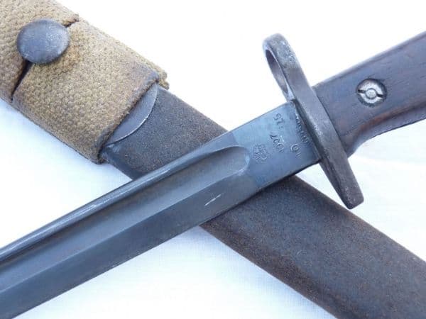 British Pattern 1907 bayonet Sandersons made 1915 dated with frog  **SOLD**