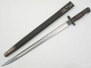 British Pattern 1907 Enfield made bayonet and scabbard, dated 1912 **SOLD**