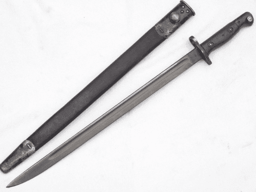 British Pattern 1907 Sanderson made bayonet and scabbard 1917 dated  **SOLD**