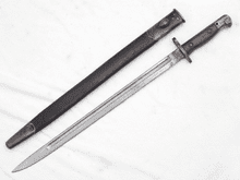British Pattern 1907 Sanderson made bayonet with scabbard, dated 1918  **SOLD**