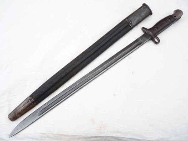 British Pattern 1907 Sandersons made bayonet and scabbard 1916 dated  **SOLD**