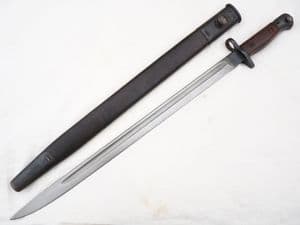 British Pattern 1907 Sandersons made bayonet and scabbard 1917 dated  **SOLD**