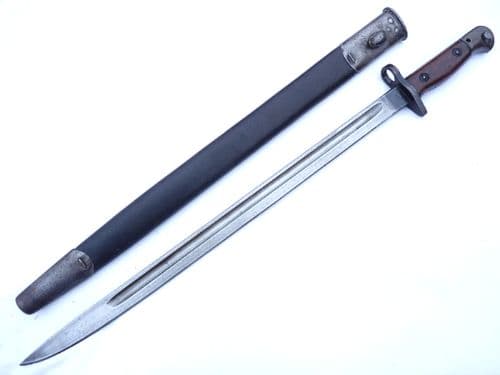 British Pattern 1907 Sandersons made bayonet and scabbard 1918 dated  **SOLD**