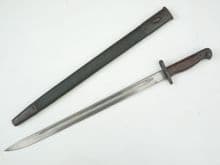 British Pattern 1907 Wilkinson bayonet and scabbard, undated.