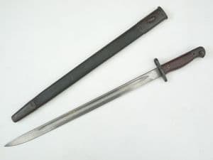 British Pattern 1907 Wilkinson bayonet and scabbard, undated.
