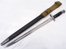 British Pattern 1907 Wilkinson polished  Parade bayonet with scabbard and frog RAF marked dated 1918 SOLD