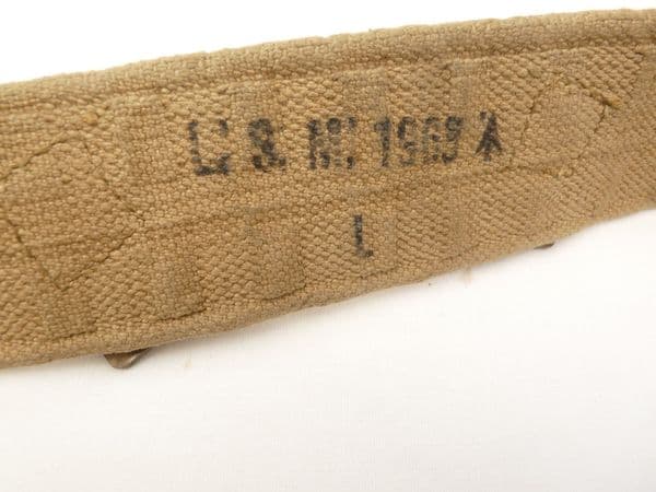 British Pattern 1937 khaki webbing belt,  size L