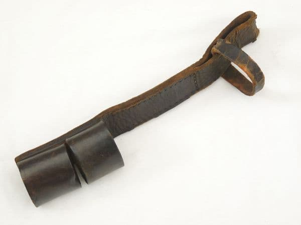 British Pattern 1939 leather Home Guard frog, good condition, 1940 dated