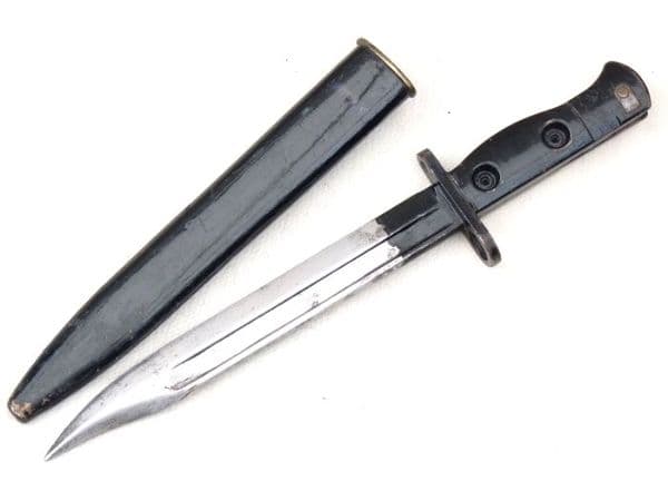 British SLR L1A3 bayonet and scabbard, 1966 dated  **SOLD**