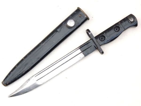 British SLR L1A3 bayonet and scabbard, 1966 dated  **SOLD**