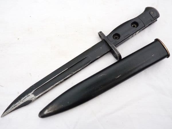 British SLR L1A3 bayonet and scabbard  dated 1966  **SOLD**
