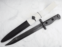 British SLR L1A3 bayonet, scabbard and nylon parade frog  **SOLD**