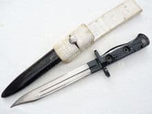 British SLR L1A3 bayonet, scabbard and webbing frog **SOLD**