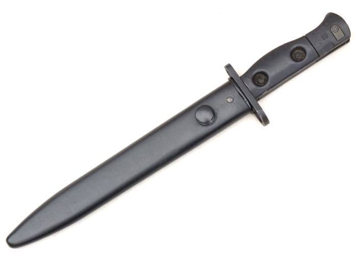 British SLR L1A4 bayonet and scabbard 1975 dated SOLD