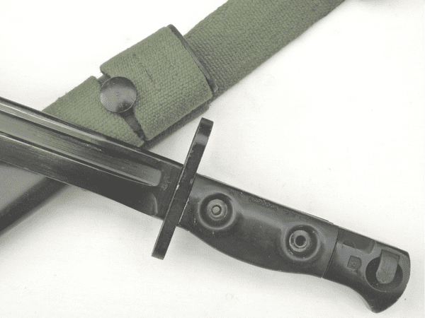 British SLR L1A4  bayonet and scabbard with frog