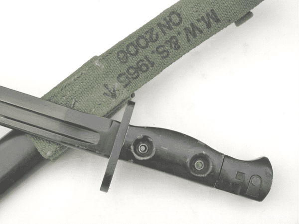 British SLR L1A4  bayonet and scabbard with frog