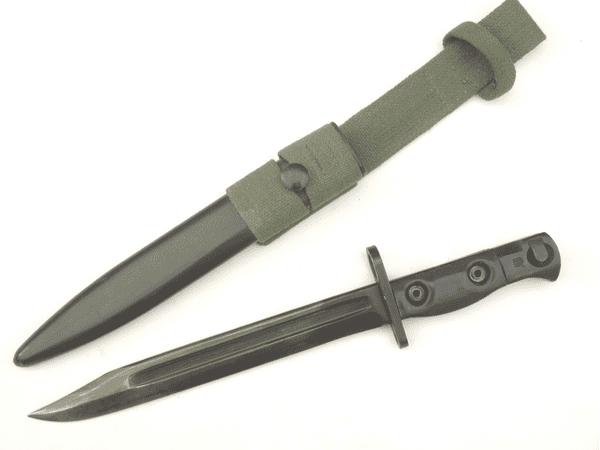 British SLR L1A4 bayonet and scabbard with frog