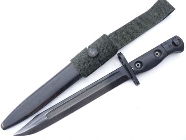 British SLR L1A4 bayonet and scabbard with frog SOLD