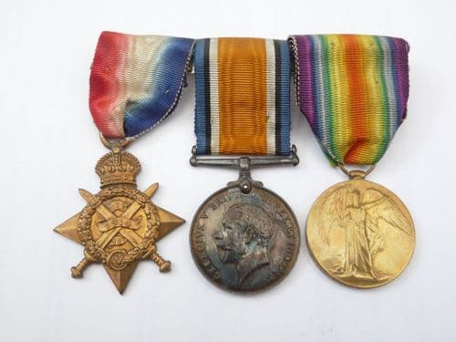 British WW1 'Mons' Trio  to Army Service Corps.