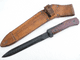 Czech VZ 58 bayonet/fighting knife and leather scabbard  **SOLD**