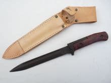 Czech VZ-58 bayonet/fighting knife with leather scabbard, final variant **SOLD**