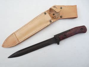 Czech VZ-58 bayonet/fighting knife with leather scabbard, final variant **SOLD**