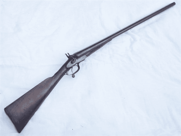 Deactivated 12-bore C.G Edwards hammer shotgun SOLD