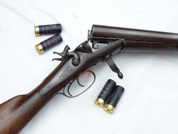 Deactivated 12 bore Samuel Ebrall hammer shotgun SOLD