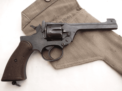Deactivated 1938 dated Enfield No2 mk1 .38" revolver and holster, RAF marked  **SOLD**