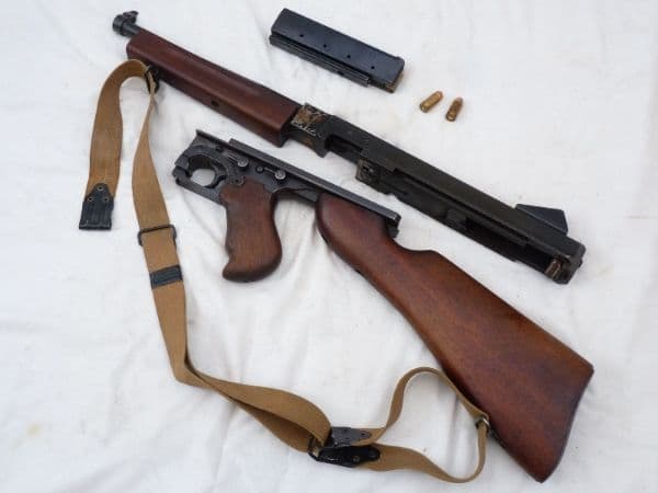 Deactivated American Thompson M1 45 cal smg c/w genuine sling SOLD