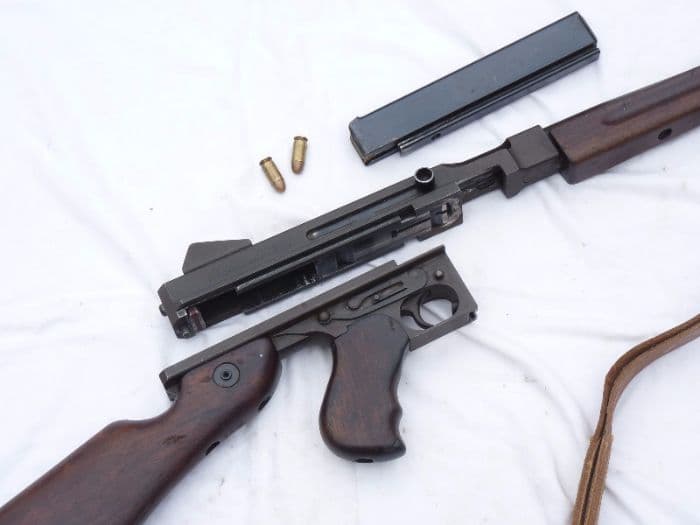 Deactivated American Thompson M1A1 45 cal smg c/w sling SOLD