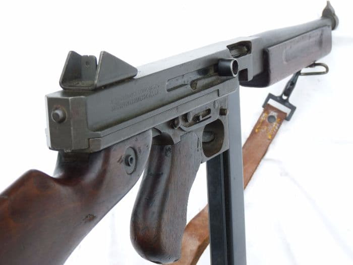 Deactivated American Thompson M1A1 45 cal smg c/w sling SOLD
