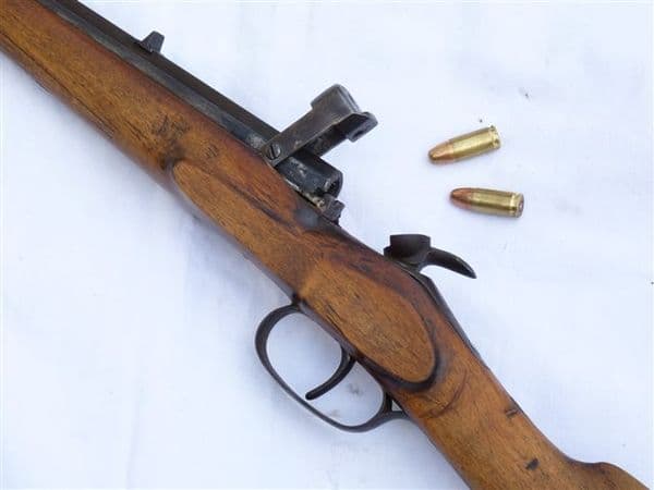 Deactivated Belgian made 9mm caliber vermin hammer shotgun  **SOLD**