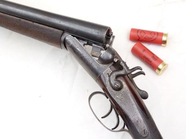 Deactivated British Holloway & Naughton Ltd 12-bore hammer shotgun  **SOLD**