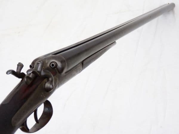 Deactivated British Holloway & Naughton Ltd 12-bore hammer shotgun  **SOLD**