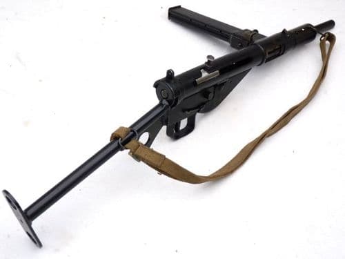 Deactivated British Sten mk2 9mm submachine gun, British made with sliding cocking-handle  **SOLD**
