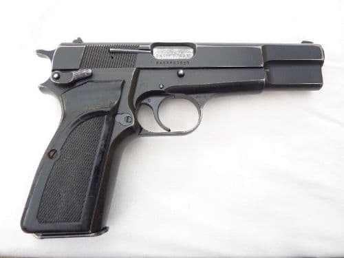 Deactivated Browning Hi-Power 9mm pistol, ambidextrous safety, military issue  **SOLD**