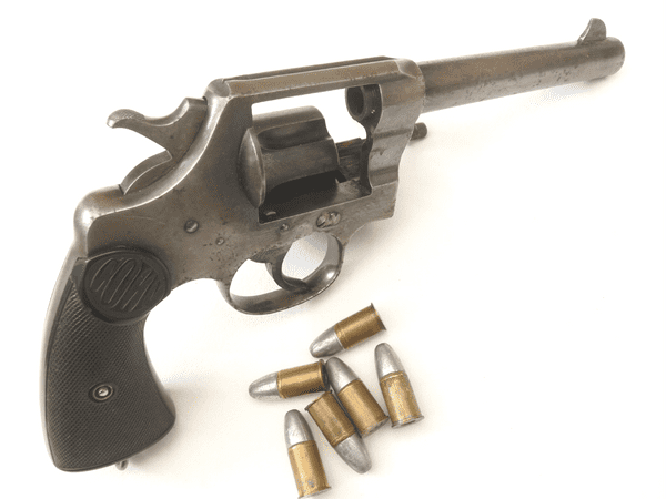 Deactivated Colt New Service .455 revolver, early EU spec